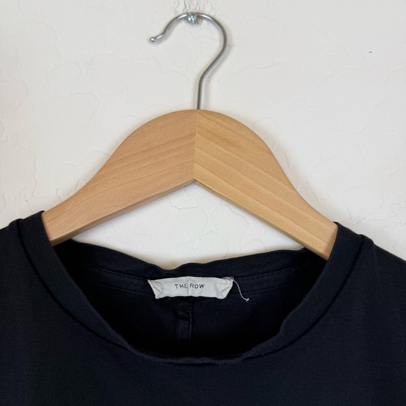 The Row Tori Organic Cotton T-Shirt in Black - Picture 5 of 8